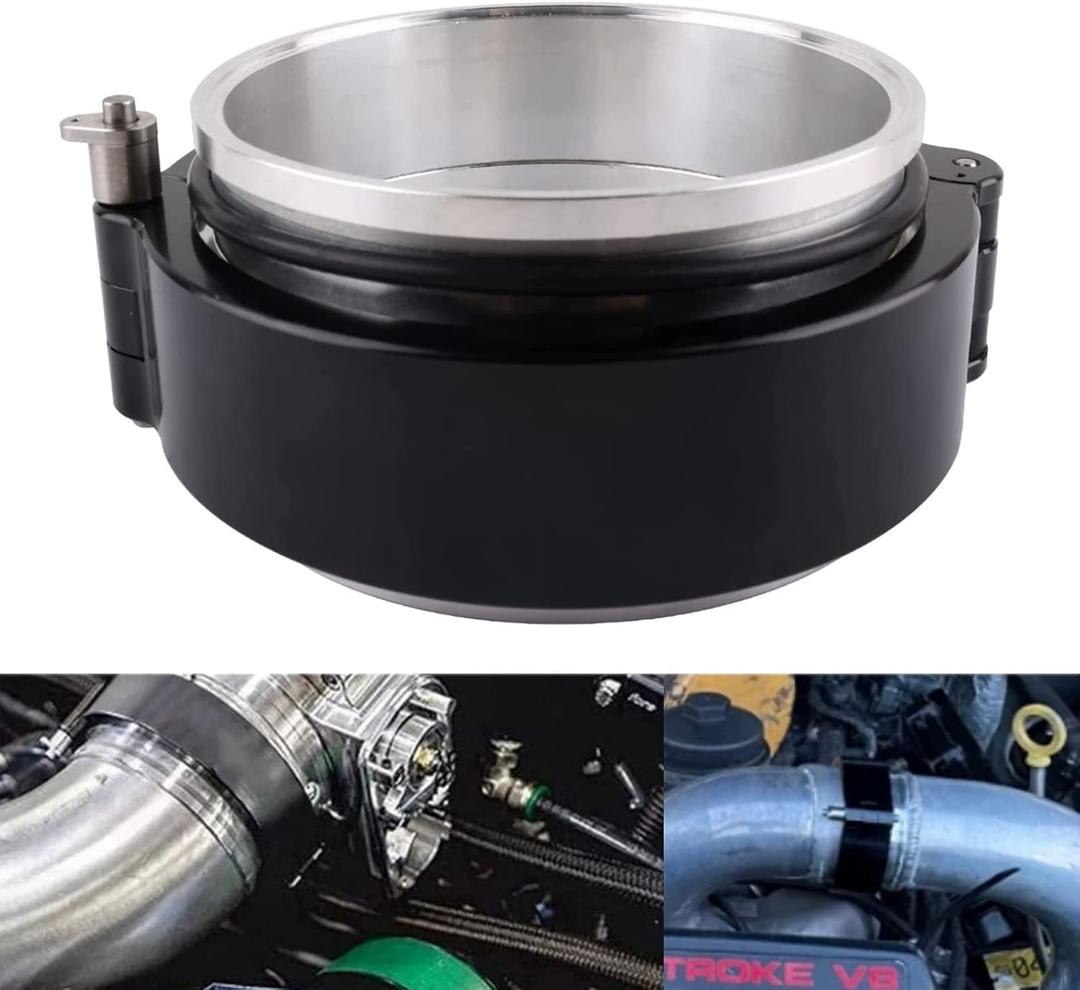 3 Inch Aluminum Quick Release V-Band Clamp,3"/76mm Intake Intercooler Pipe Clamp,Intake Intercooler Pipe Throttle Union Sleeve