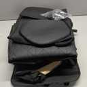 Universal Deluxe Pu Luxury Vinyl Faux Leather Car Seat Covers Full Set, Airbag Compatible, Breathable, Fit for Cars, Trucks, SUV (All Black)