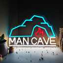 MAN CAVE Neon Sign Led Wall Decor Man Cave Neon Light Up Signs Wall Art for Home Room Bar Bedroom USB Powered 15.7"x10.8"