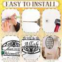 PullCrease Islamic Wall Art Decor Ramadan Metal Calligraphy Iron Decoration 16.4 Inch Eid Mubarak Wall Decor for Living Room Prayer Room Home Bedroom Gifts(Black)