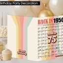 3 x Happy 75th Birthday Card, Funny Road to 75 Year Old Birthday Card Decorations Gifts for Men Women, Grandma Grandpa (Crimson)