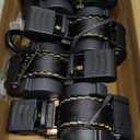 TRUKSECU Retractable Ratchet Straps, 1 Inch x 10 Feet, 2000 lbs Capacity, Heavy Duty Tie Down Set with Storage Bag, 4-Pack, Black