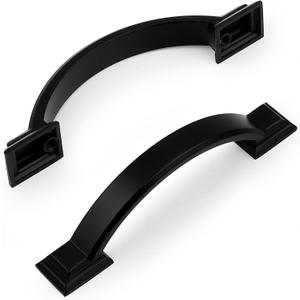 Probrico 5 Pack Cabinet Pulls 3 Inch Hole Center(76mm) Matte Black Cabinet Handles Drawer Pulls for Kitchen Cabinet Cupboard