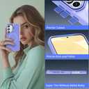 for Samsung Galaxy S24 FE Case [Compatible with Magsafe] [9H Glass Screen Protector] [Metal Camera Lens Stand] Translucent Matte Back Skin-Touch Phone Cover Case for Galaxy S24 FE