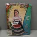 ReneeCho Mexican Dress for Girls Halloween Costume Kids Traditional Senorita Blouse Flamenco Dance Skirt. Size Large