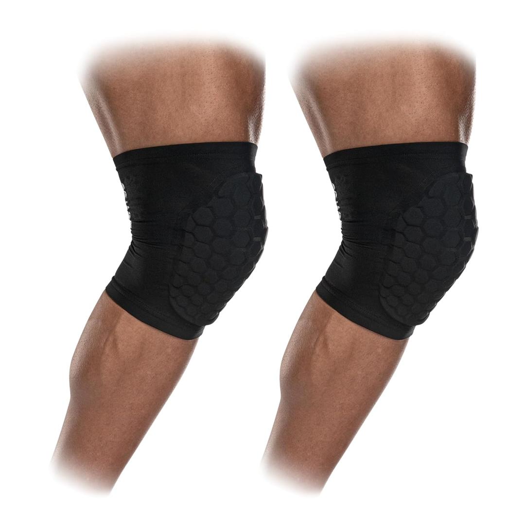 McDavid Moisture Wicking HEX Technology Knee Sleeves for Women/Men, Elbows & Shins Protection, Hex Pads (Medium, Black)