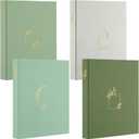 4 Pcs Aesthetic 3 Ring Binder Sturdy 1 Inch Cute Binder Fits 11" x 8.5" Letter Sized Paper for Women Men School Office Home Supplies Work Organize Paperwork, 4 Colors(Green)