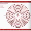 Non Stick Pastry Mat for Rolling Dough Fondant Pie Crust, Macaron Silicone Baking Mat for Mat Extra Large Silicone Mats for Baking Cookie Cakes Pizza Candy Bread (32"L x 24"W, Red)