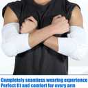 VOCOSTE 2pcs Elbow Brace, Compression Support Sleeve for Joint, Elbow Pad Sleeve for Women Men, White, L Size