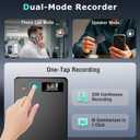 AI Voice Recorder, Audio Activated Recorder with Playback, App Control, Transcribe & Summarize with AI Technology, 190 Languages, 64GB Memory, Suitable for Lectures, Learning, Meetings, Calls