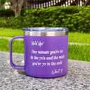 WECACYD 70th Birthday Gifts for Women - Funny 70 Year Old Birthday Gift Ideas - Unique Turning 70 Happy Birthday Gifts for Female Friends, Mom, Grandma, Her, Sister, Wife- 14oz Christmas Mug Purple