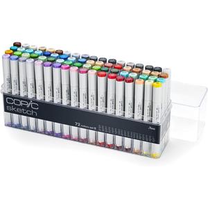 Copic Sketch, Ultra-blendable Alcohol Markers, 72pc Set B