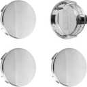 2.25Inch 57MM Wheel Center Caps for Tesla Model S Model X Model Y Model 3 Rivian R1T Rim Hub Caps 6005879 00 A, Pack of 4 (Chrome, Outer 57MM, Inner 50MM, Easy DIY Installation)