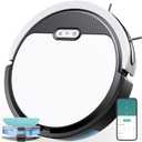 Dyrabitick V3 Robot Vacuum and Mop, 3 in 1 Combo Cleaner for Home with Pet Hair and Hard Floor, 5000Pa Suction, Self-Charging, 120 Mins Run Time,Super Thin Body & Large Dust Box,App + Alexa (Whiteblack)