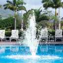 Aqua Select Floating Outdoor Pool Fountain | Adjustable Height Up to 16' Feet | Decorative Three Tier Grecian Fountain | for Above Ground or Inground Swimming Pools | Easy to Install | White