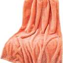 Fuzzy Blanket or Fluffy Blanket for Baby, Soft Warm Cozy Coral Fleece Toddler, Infant or Newborn Receiving Blanket for Crib, Stroller, Travel, Decorative (28Wx40L, XS-Grapefruit)