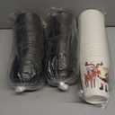 Clawsoff Christmas 75 Pack Coffee Cups with Lids 12oz, Disposable Insulated Ripple Wall To Go Paper Coffee Cups for Hot/Cold Drinks Office Home Shop Event. 25 Cups and 50 lids