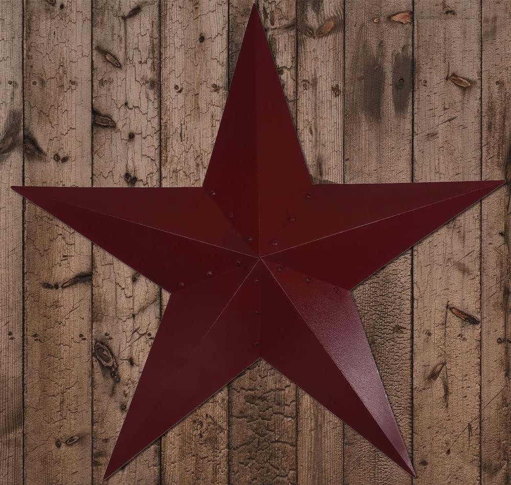 Rustic Red 36" Dimensional Barn Star