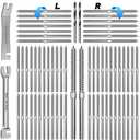 Steel DN Mate 100 Pack T316 Stainless Steel Right&Left Handed Thread Swage Lag Screws for Wood Post of 1/8" Steel Cable Railing Kit, Cable Railing Hardware, DIY Deck Railings, Wrench Include-DM50