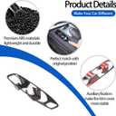Gear Shift Panel Trim Cover Compatible with Chevrolet Corvette C8 2020-2025, ABS Center Console Shifter Panel P D Auto M Button Trim Frame (Carbon Fiber Pattern)