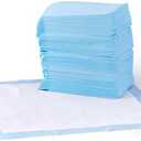 Amazon Basics Dog and Puppy Pee Pads, 5-Layer Leak-Proof Super Absorbent, Quick-Dry Surface, Potty Training, Regular (22x22"), 50 Count, Blue & White