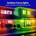 Yocrostar 300ft Permanent Outdoor Light,RGB Eaves Lights with App Control Remote,DIY IP67 Waterproof Under Eave Lighting,Outside led Lights for House,Party,Christmas Decorations(2 Rolls 150FT)