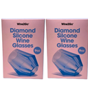 Wine2Go Diamond Silicone Wine Glasses 9oz
