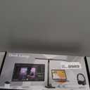 LED Desk Lamp for Home Office, Double Head 24W with Base, Architect Light 5 Lighting Brightness Flexible Gooseneck Table Reading Study, Black