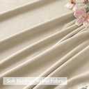 MIULEE Beige Pom Pom Velvet Curtains for Bedroom/Living Room Cream Darkening Thermal Insulating 96 Inches Long Blackout Curtains with Rod Pocket for Girls Room/Nursery/Home Theater Set of 2