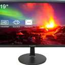 19 Inch PC Desktop Monitor 1440x900, Dual Built-in Speakers, 60Hz, 5ms, Computer Display Low-Blue Light LED Monitors, HDMI, VGA, VESA Mountable Business Screen, Black