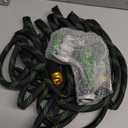 Garden Hose 25 FT, NON-EXPANDABLE Heavy-Duty Flexible & Lightweight Water Hose with 10-Function Nozzle, No-Kink Design, Leak-Proof Super Fabric, Solid Fittings for Lawn, Car, RV, Outdoor (BlackGreen)