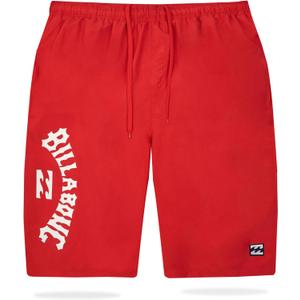 Billabong Big and Tall Swim Trunks for Men, Board Shorts Mens Pockets 10" Inseam (4X, Red)