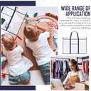 Windyun 1 Pack Large Poster Storage Bag 48" x 36" Bulletin Board Holder Art Portfolio Case PVC Art Portfolio Container Storage Box with Pocket for Classroom Teacher Organization (Blue)