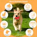 Dog Chew Toy with Bully Stick Holder, Non-Toxic Durable Interactive Puzzle Toy for Slow Feeding, Teeth Cleaning, and Training, Suitable for Large, Medium, Small Dogs, Red