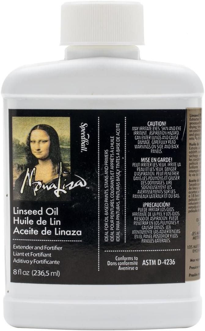 Speedball 8-Ounce Mona Lisa Linseed Oil, Clear (170008) Speedball 8-Ounce Mona Lisa Linseed Oil, Clear (170008)