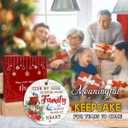 3 x VeryHomy Family Christmas Ornaments 2025 | Long Distance for Grandpa, Grandma, Mom and Dad Gifts, Birthday for Sister, Brother | Ceramic Christmas Tree Decorations 2025