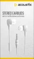 Acoustix Stereo Ear Buds with Microphone - White