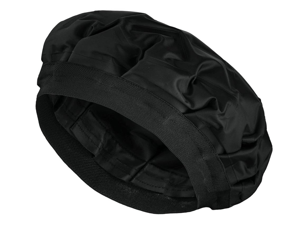 Deep Conditioning Cordless Heat Cap for Spa Care at Home, Gel Thermal Technology for Scalp Treatment, Natrual Hair Steamer Gel Cap, Black