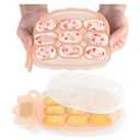 haakaa Silicone Nibble Freezer Tray -Breastmilk Teething Popsicle Mold - Baby Fruit Food Feeder Teether Tray - Baby Food Maker - Ice Cube Tray - 4 Months+ Babies - BPA Free - Blush