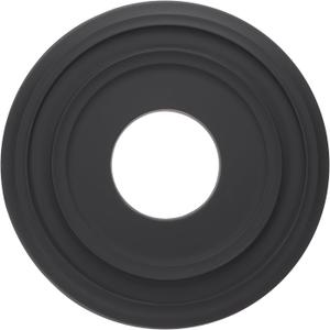 PATIKIL Ceiling Medallion, 12" OD x 4" ID PU Decorative Ceiling Light Medallion Chandelier Medallion Molded Ceiling Light Cover Plate for Ceiling Light Fixtures Fans, Black