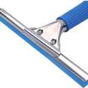 Professional 10 Performance Grip Window & Glass Cleaning Squeegee - Cleaning Supplies, Squeegee for, Auto Home Kitchen Bathroom Shower Mirror Wiper with Blue Rubber Water Blade(10in/25cm, Blue)