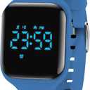 Kids Watches for Girls Boys Digital Sport Watch with Step Counter Pedometer Vibration Alarm Clock, No App Waterproof Fitness Tracker Kids Watch Boys Girls Teens Students Ages 5-16 (026-E-SeaBlue)
