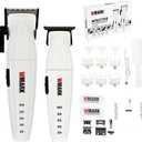 WMARK Professional 9000 RPM Hair Clipper & Trimmer Set for Men & Barbers - Zinc Alloy, Ergonomic Design, Complete Accessories, Gift Box NG-8632KIT