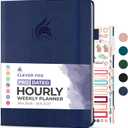 Clever Fox Planner PRO Schedule Dated (Jan 2026- Jan 2027) Weekly & Monthly Life Planner with Time Slots, Appointment Book and Daily Organizer to Increase Productivity, A4 Hardcover Dark Blue (A4 (8.5" x 11"))