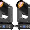 Betopper 260W Moving Head DJ Lights 12-CH DMX 8-Facet Prism 14 GOBO 13 Color COB Stage Spotlight Sound Activate Professional Master-Slave Party Light for Wedding, Party, Nightclub, Church, 2 Packs