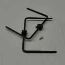 Garbuildman Pole Stabilizer Stand Base with 4 Prongs for Outdoor Bird Feeder Pole, In-Ground Support Applies to 0.74 to 1.1 Shepherds Hook, Black, 1 Pack, Measure Before Purchase