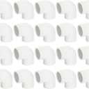 1-1/4" 20 Pcs 90 Degree Elbow Pipe Fittings (Socket x Socket), Heavy Duty 2 Way Right Angle Pipe Fitting for DIY Creations, Schedule 40 PVC Coupling Adapter.