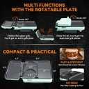 Baker's Friend Breakfast Sandwich Maker, Nonstick Electric Griddle & Grill Combo, 3 in 1 Breakfast Station, Make Egg Muffin Sandwiches Burgers Hot dogs & Pancakes, Includes Burger Press, Tong & Brush