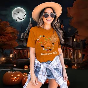 Family Halloween Matching T-Shirts Pumpkin Shirts Funny Spooky Family Costume Tees Top for Kids Adults, M