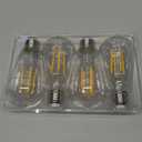 PARTPHONER LED Light Bulbs Dimmable Vintage Edison Bulb, E26 LED Bulb 60W Equivalent 720 Lumens, Warm White 2700K, ST58 Antique LED Filament Bulb CRI 85+, Clear Glass, Pack of 4